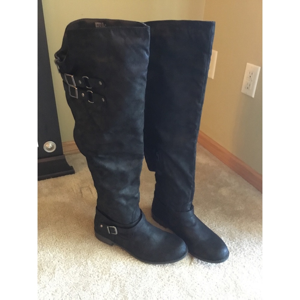 Over The Knee Black Boots